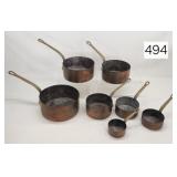 Copper & Brass Graduated Pan Set