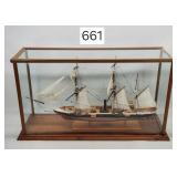 U.S.S. Kearsarge Civil War Gun Boat Under Glass
