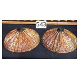 Vintage Lead Art Glass 20' Lamp Shades