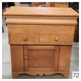 1850's Pine Lift Top Commode Cabinet