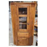 Early American Pine Corner Cupboard