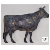 1880's Tin Full Body Cow Weather Vane