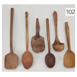 Early Amerian Kitchen Woodware Utensils