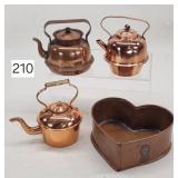 Miniature Copper Tea Kettles & Mold