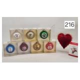 Pecatonica, Illinois Glass Christmas Ornaments