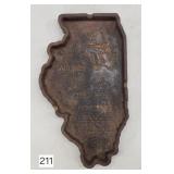 Wagner Cast Iron 9' Illinois Ash Tray
