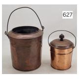 Antique Copper Cream Pails