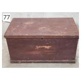 Early American Pine Blanket Chest in Old Red Paint