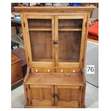 Primitive Pine Short Kitchen Cupboard
