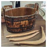 Early 19th Century Wood Stave Wash Tub