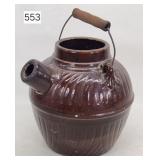 Brown Glazed 1 Gallon Pottery Field Jug
