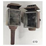 Antique Kerosene Buggy Lamps