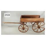 Antique Child's Wooden Coaster Wagon
