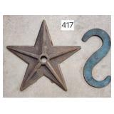 Cast Iron 14' Building Star & Bracket