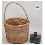 Betty Adder Woven Basket & 1861 Miniature Pail