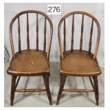 Mustard Paint & Stenciled Bentwood Kitchen Chairs