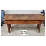 Early American One Board Pine Bench