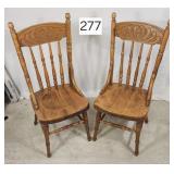 Antique Pressed Back Spindled Youth Chairs