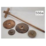 Salt Glaze Crock Lids & Wood Dashers