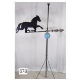 Early American Horse Milk Glass Lightning Rod