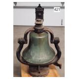 Railroad Brass Locomotive Bell w/ Iron Frame