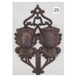Victorian Cast Iron Double Urn Match Safe