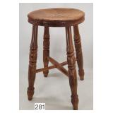 Primitive Pine Turned Leg Stool
