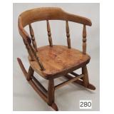 Early Bentwood & Spindled Child's Rocking Chair
