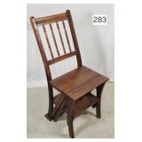 Antique Oak Kitchen Ladder Chair