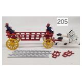 Old Time Cast Iron Horse Drawn Fire Ladder