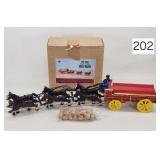 Old Time Cast Iron Beer Wagon