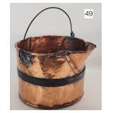 Early American Copper Milk Pail