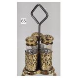 Brass Filigree 3 Shaker Table Set