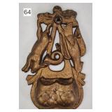 Antique Cast Iron Hanging Match Holder