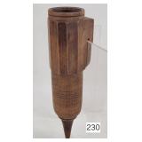 Early Turned Wood 9' Flower Bud Vase
