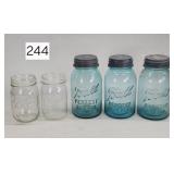 Ball Perfect Mason Aqua Fruit Jars