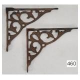 Ornate Cast Iron 9' Shelf Brackets