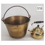 Brass Milk Pail & Teapot
