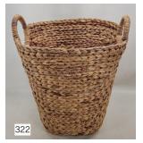 Woven Reed Handled Produce Basket