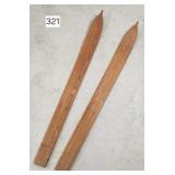 Child's Wooden Snow Skis