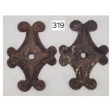 Early Cast Iron 10' Scroll Architectural Brackets