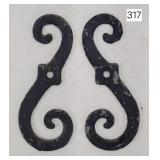 Early Iron Scroll Architectural Brackets