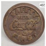 Coca-Cola Safety First Brass Marker