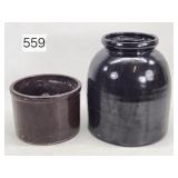 Albany Slip Glaze Preserve Jar & Butter Crock