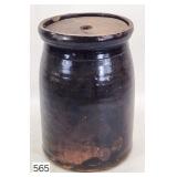 Brown Glaze & Pattern 2 Gallon Preserve Crock