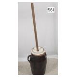 Brown Glaze 3 Gallon Butter Churn w/ Handle