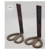 Early Iron Heart Shape Snow Bird Brackets