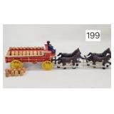 Horse Drawn Cast Iron Beer Wagon