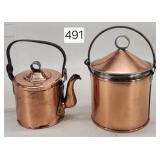 Early Copper Tea Kettle & Pot
