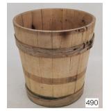 Early American Bentwood Staved 10' Pail